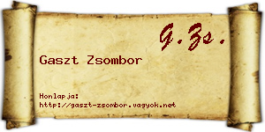 Gaszt Zsombor névjegykártya
