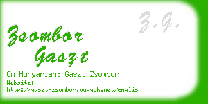 zsombor gaszt business card